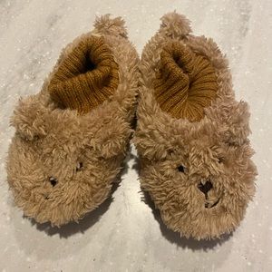 Baby Gap Cozy Fuzzy Bear Toddler Slippers M (7-8)